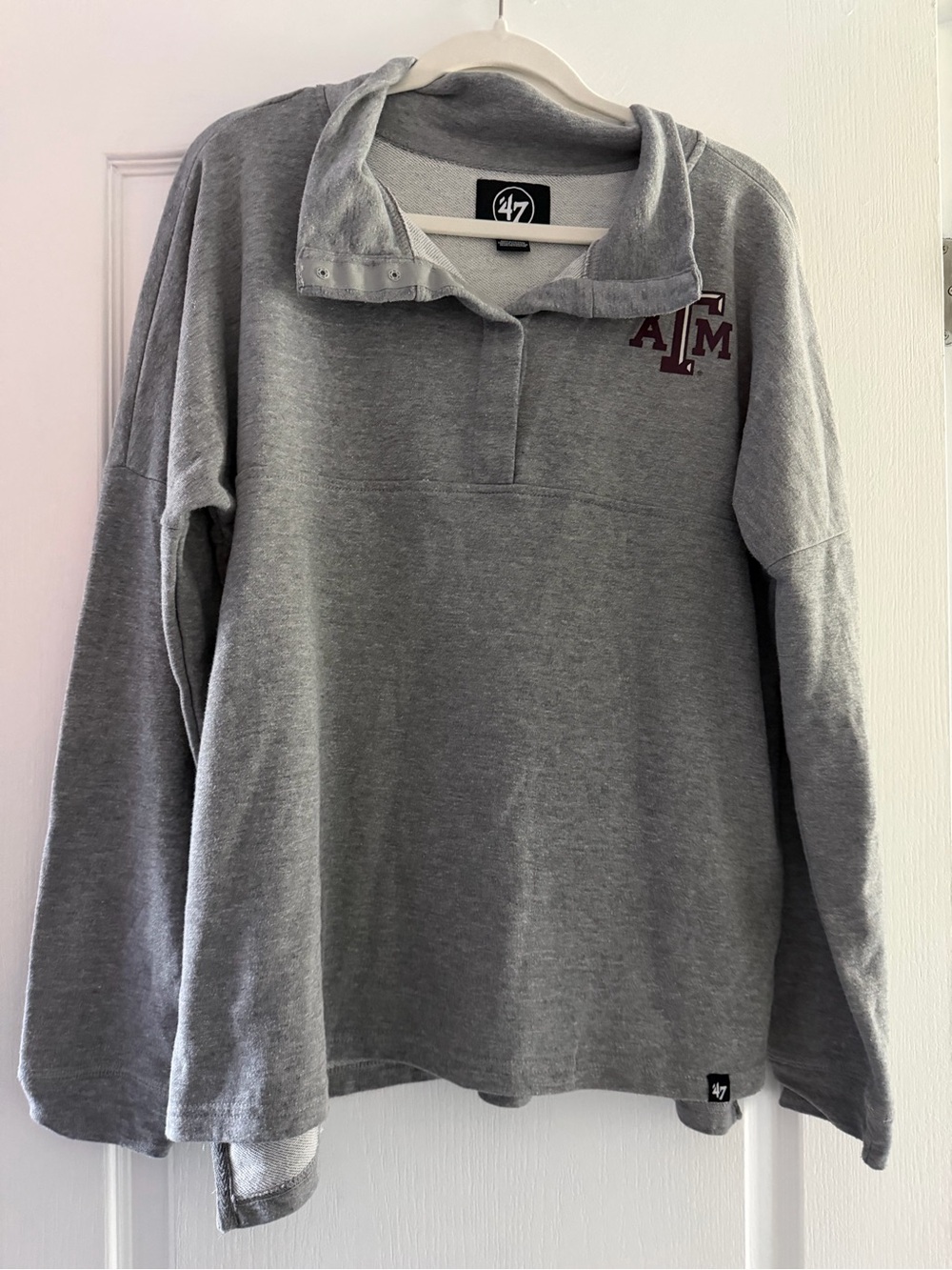 47 Brand Gray Texas A&M Pullover